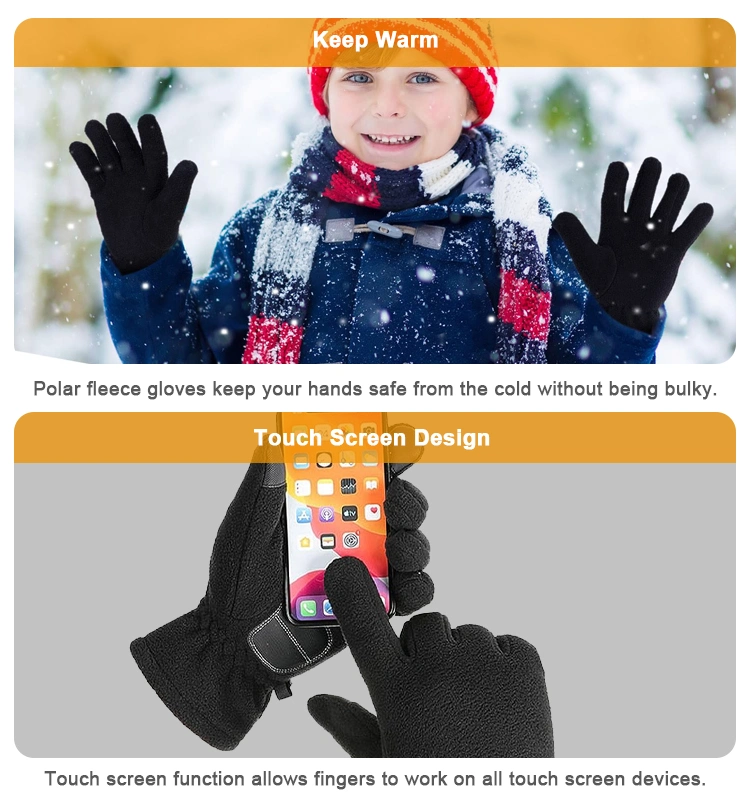 Women Fashion Driving Touch Screen Thermal Winter Polar Fleece Glove