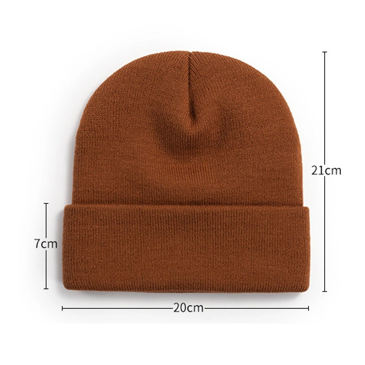 Plain Blank Women Winter Knitted Manufacturers Customize Beanies Hat