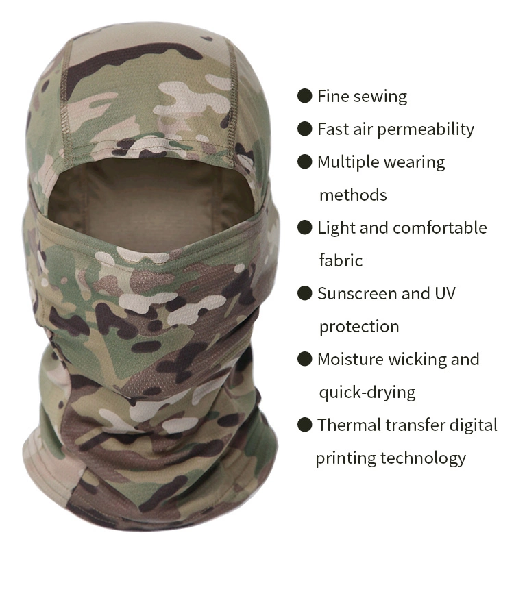 Custom Made Camouflage Balaclava One Hole Full Face Ski Mask Hood Beanie Hat for Winter