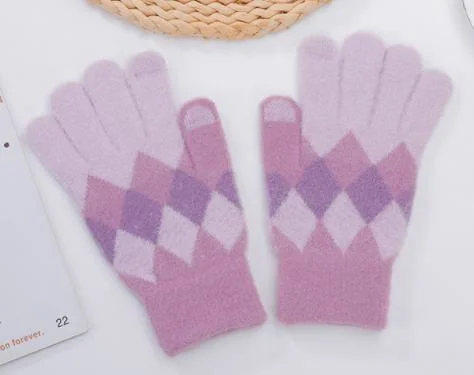 Winter Warm Men&amp; Women&prime; S Knitted Five-Finger Touch- Screen Gloves