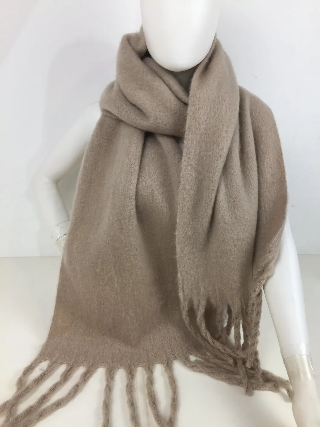 Woman Cheaper Desginer Acrylic Students Cashmere Fleece Plain Winter Wrap Stole Scarf