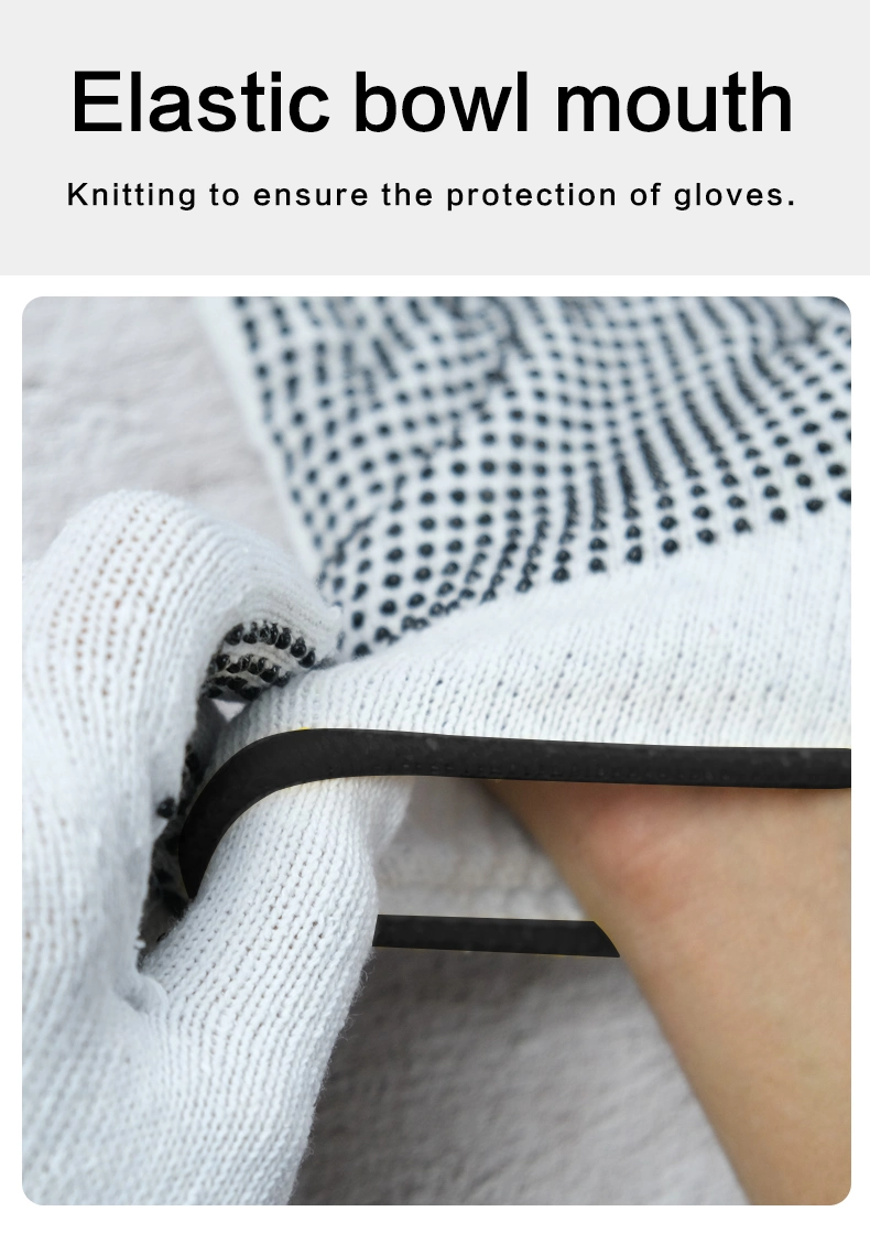 China Wholesale Safety Work Glove Labor/Working Guantes PVC Dotted/Dots Cotton Knitted Gloves