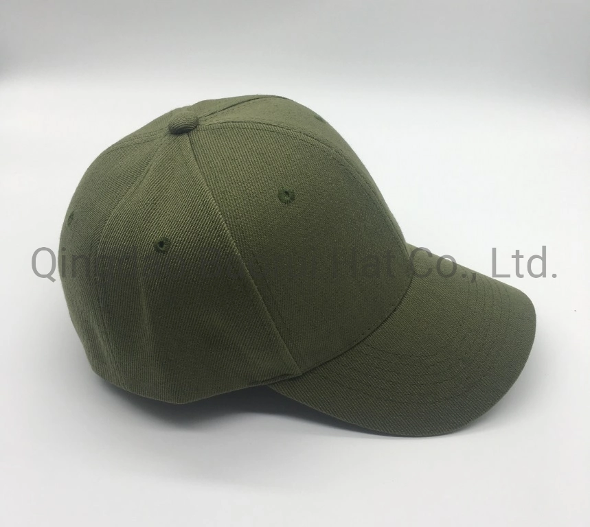 100% Polyester Blank Baseball Caps Sports Hats with Velcro Back