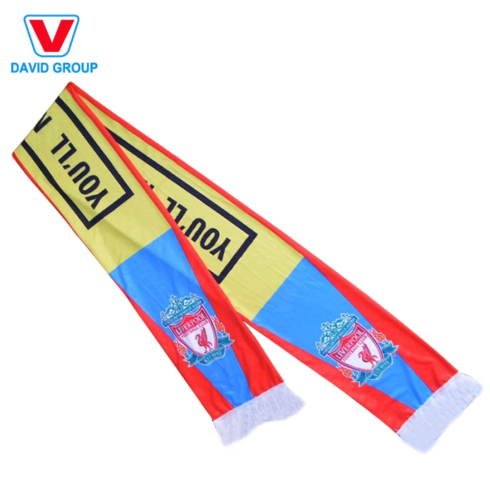 Custom Printing Your Design Scarves 100% Polyester/Knitted Polyester/Satin/Fleece Football Scarf Custom