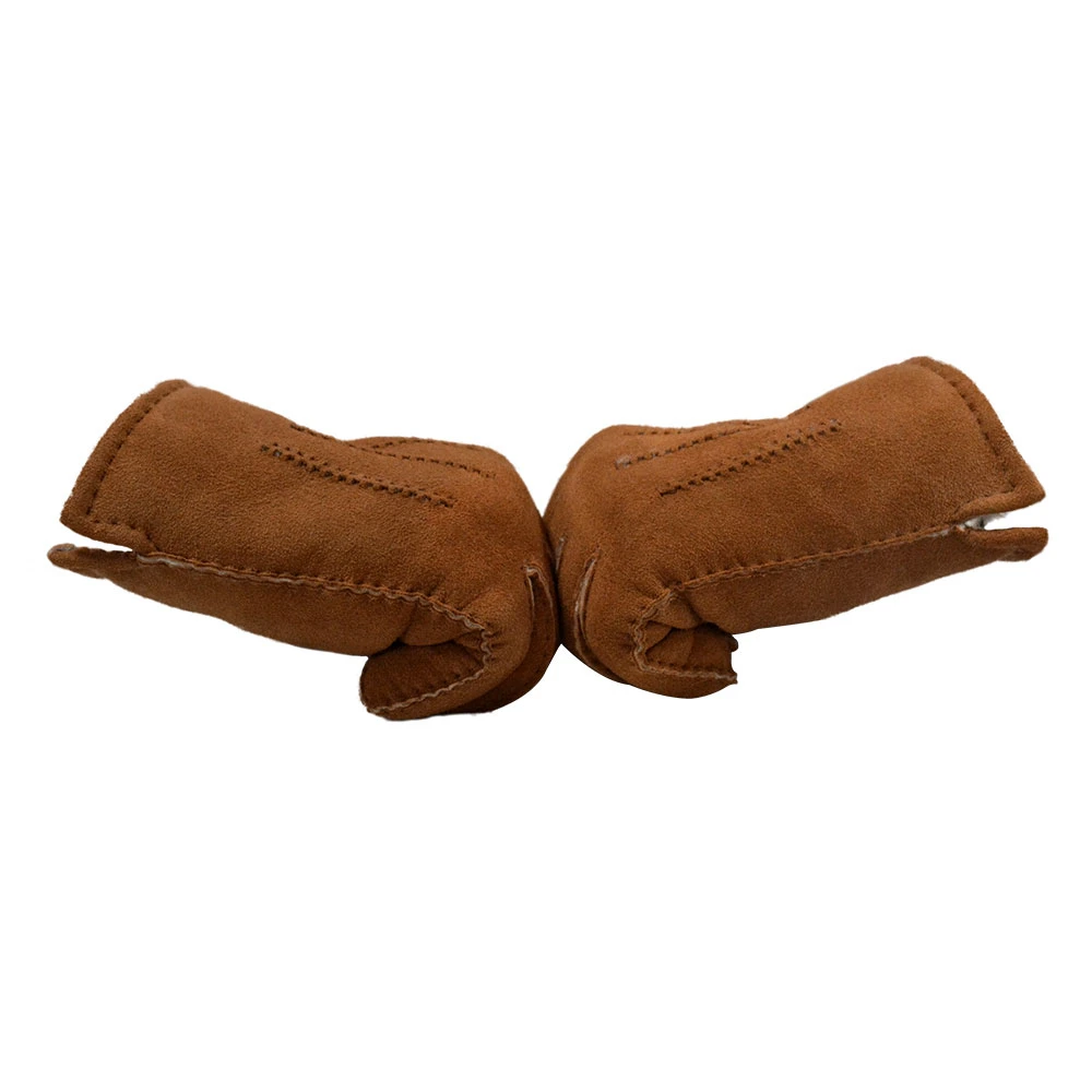 Winter Genuine Sheepskin Wool Fleece Lining Thick Unisex Gloves