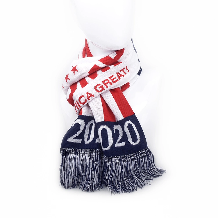 Custom Logo Other Scarves Knitted Acrylic Sports Football Fan Scarf Clubs Scarf