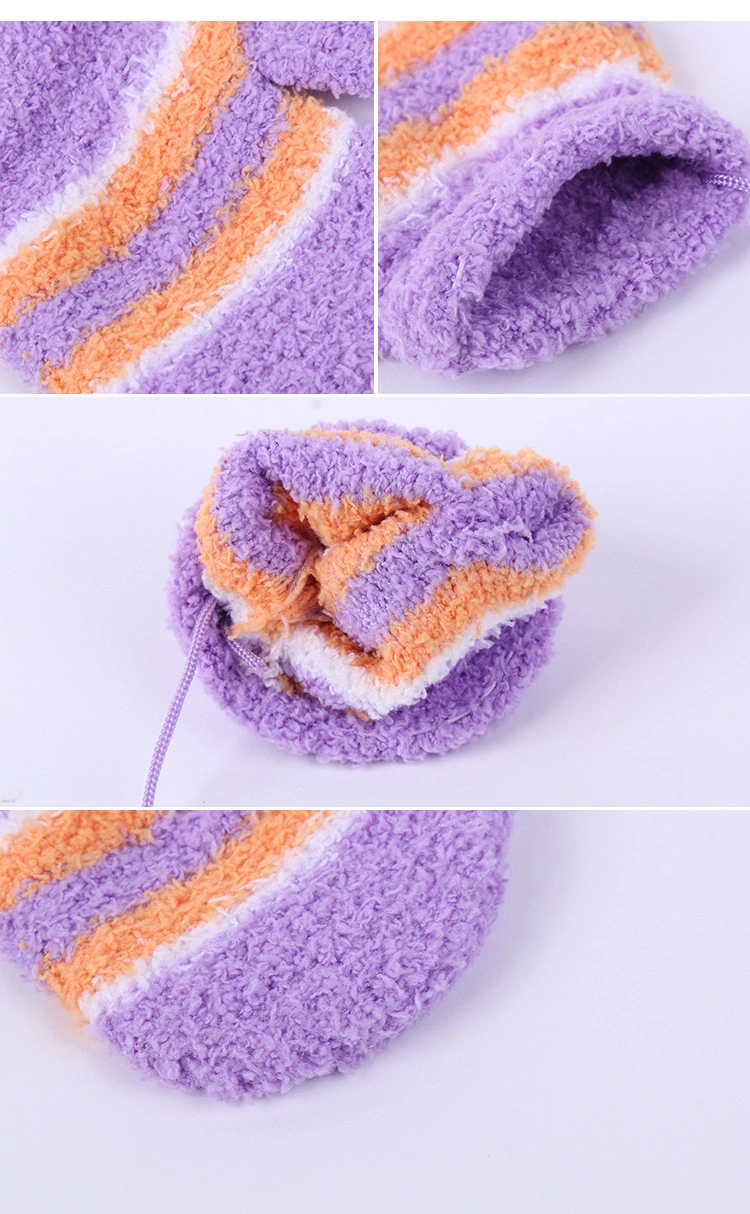 Cozy Softee Magic Knit Mitten with String Soft Fuzzy Fluffy Winter Warm Mitt