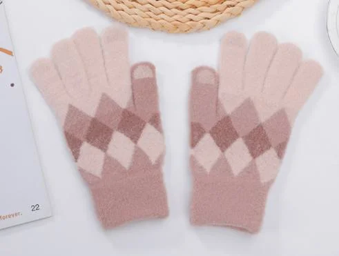 Winter Warm Men&amp; Women&prime; S Knitted Five-Finger Touch- Screen Gloves