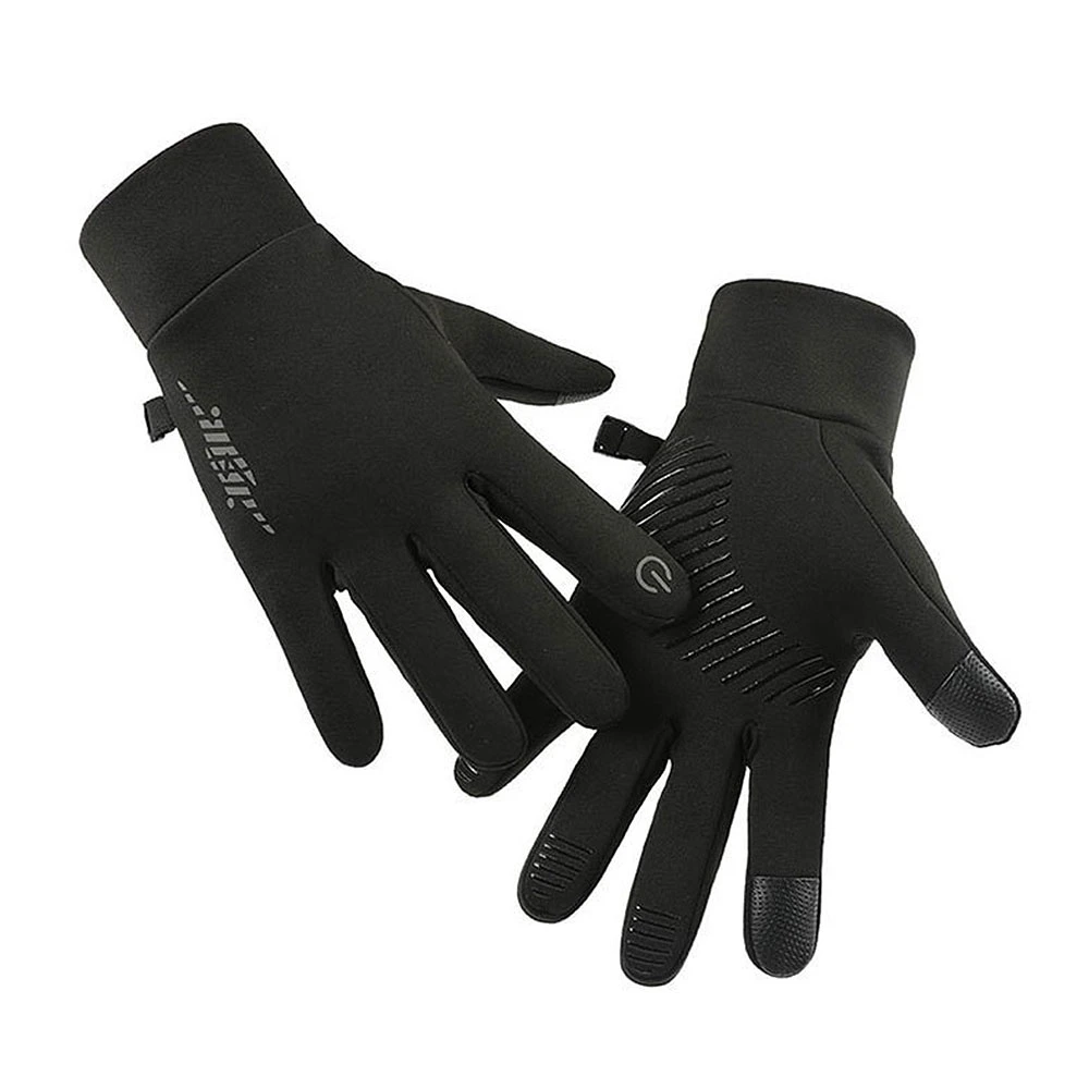 Winter Windproof and Waterproof Velvet Warm Sensitive Touch Screen Comfortable Warm Reflective Night Riding Safety Gloves