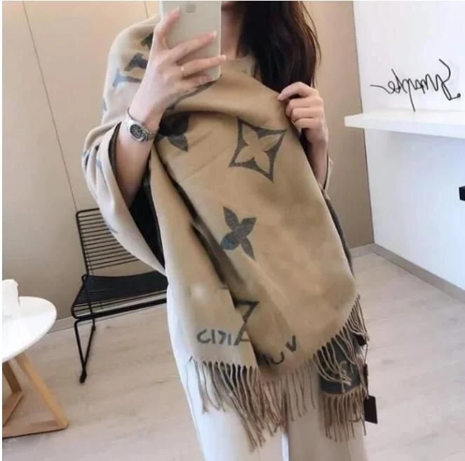 Designer Famous Winter Scarfs Women Wool Cashmere Designer Shawl Scarves for Women