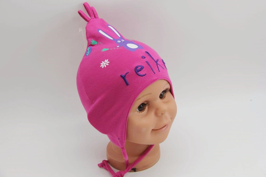 Jersey Baby Rabbit Print Summer Hat Earmuff Summer Jersey Hat Cute Style