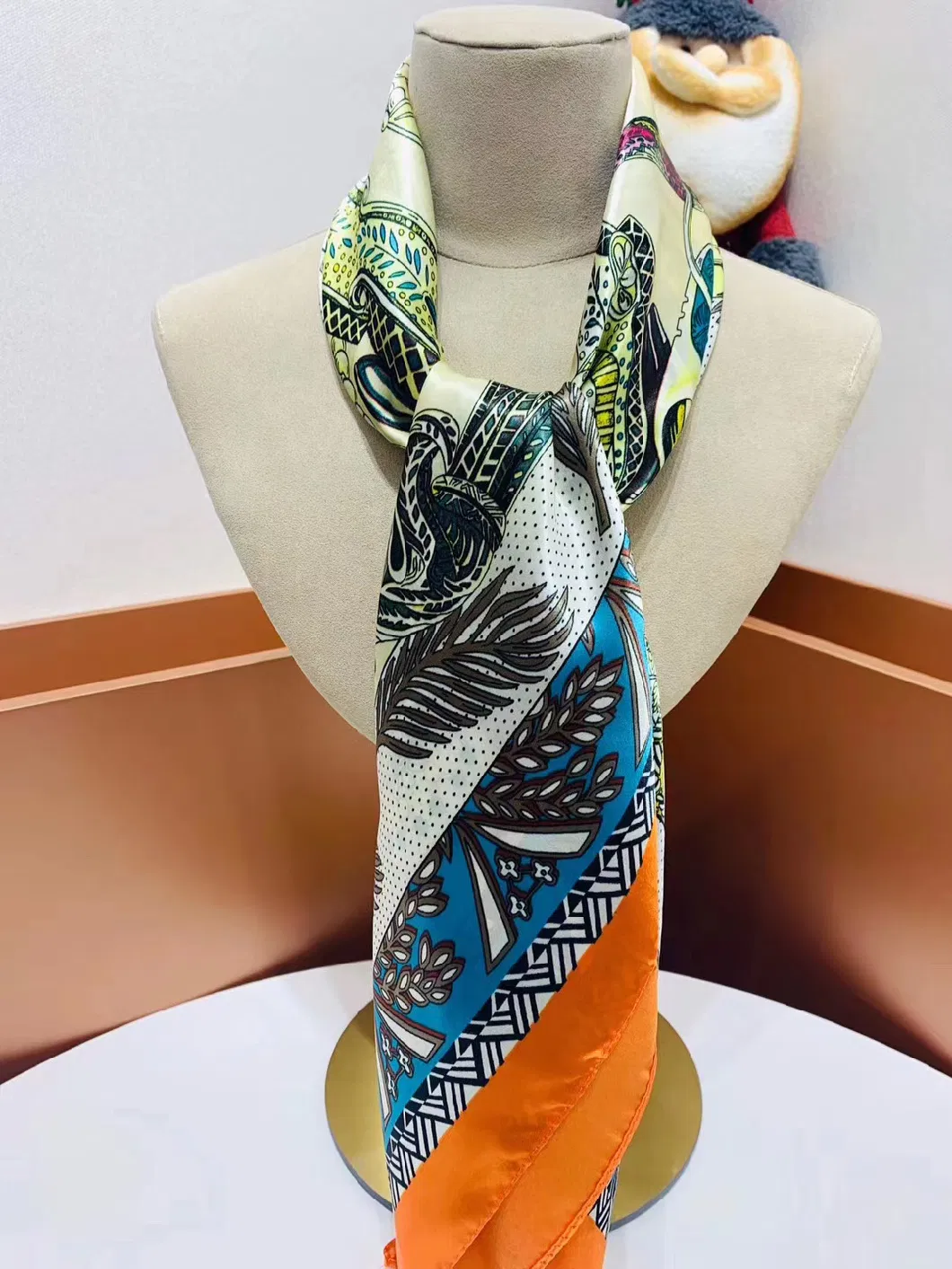 2020 Fashion Women Print Square Bandana Silk Soft Touch Scarf