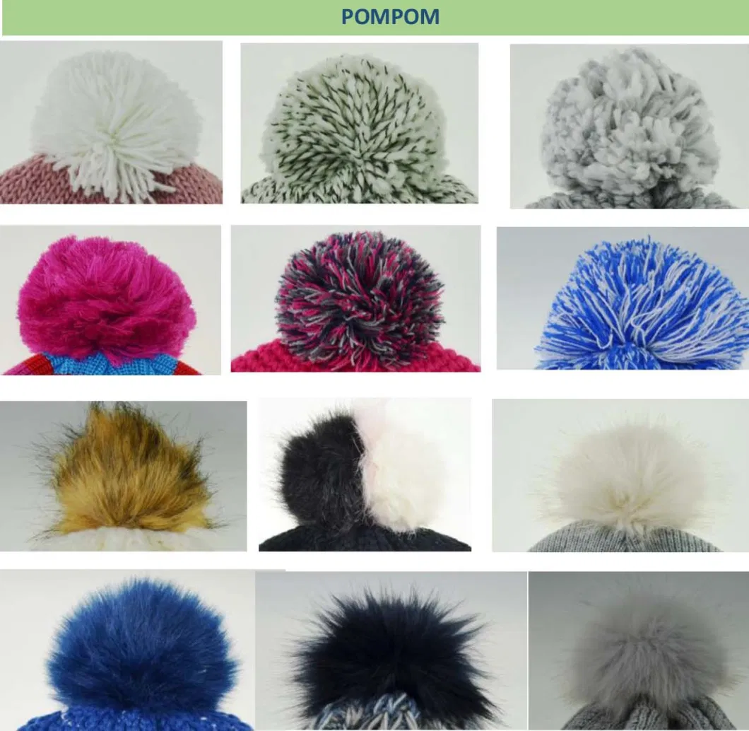 Plain Color Cotton Unisex Winter Knitted Beanie Hats