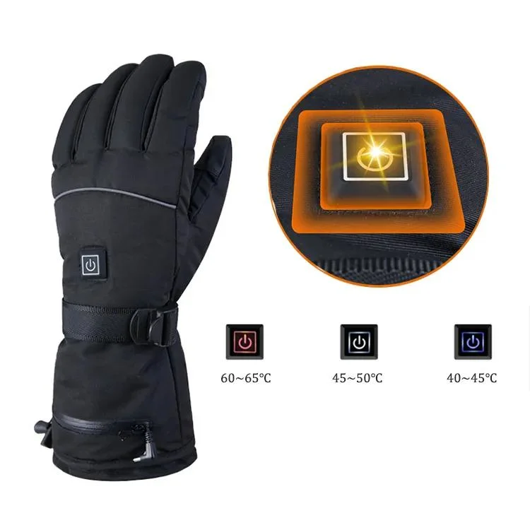 Winter Waterproof Warm Touch Screen Rechargeable Electric Hand Ski Gloves Heated Gloves