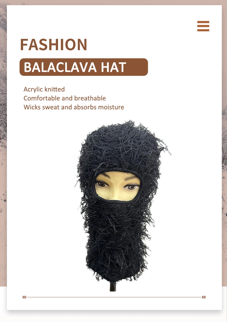 2023 New Long Cashmere Balaclava for Outdoor Camping