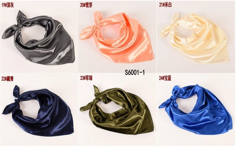 Simple Women&prime; S Silk 60cm Small Square Scarf Wholesale