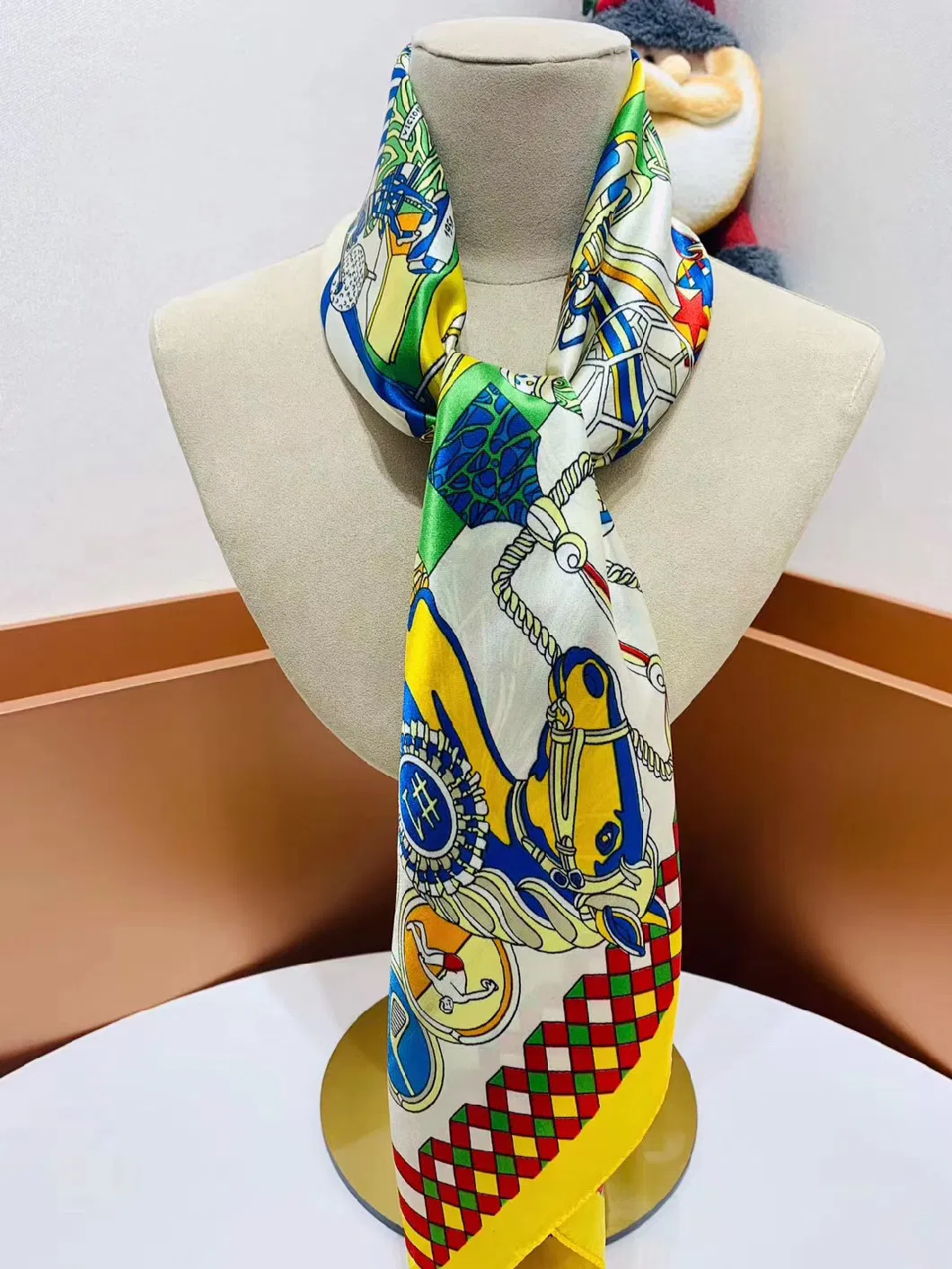 2020 Fashion Women Print Square Bandana Silk Soft Touch Scarf