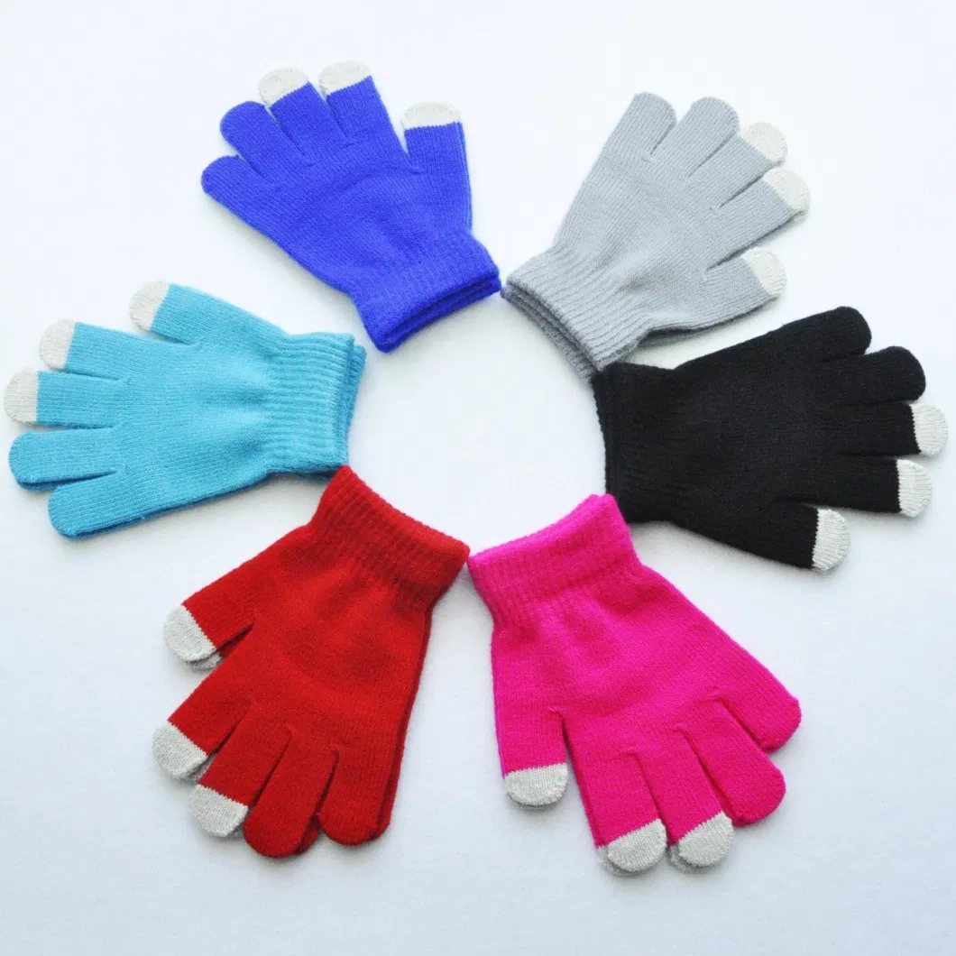 BSCI Magic Glove Knitted Acrylic Magic Gloves Winter Warmer Gloves