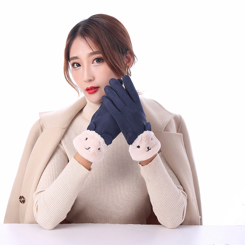 Winter Knit Gloves Touchscreen Warm Thermal Soft Lining Elastic Cuff Texting Anti-Slip for Women Men