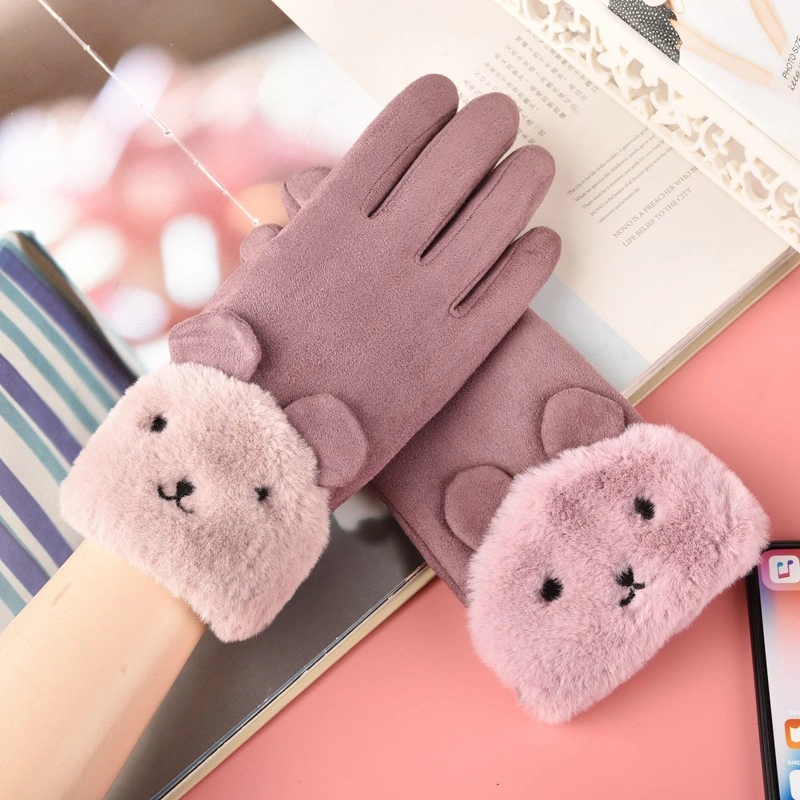 Winter Knit Gloves Touchscreen Warm Thermal Soft Lining Elastic Cuff Texting Anti-Slip for Women Men