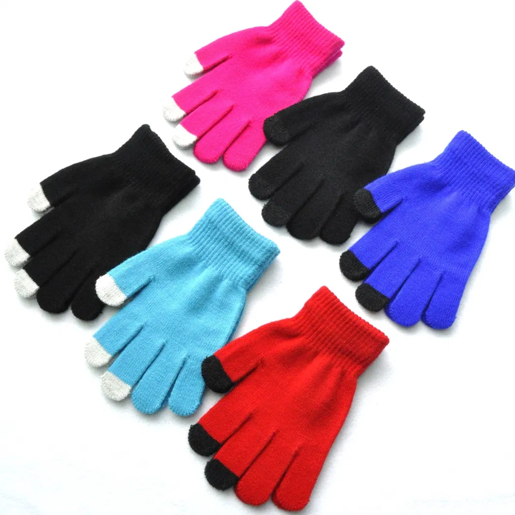 BSCI Magic Glove Knitted Acrylic Magic Gloves Winter Warmer Gloves