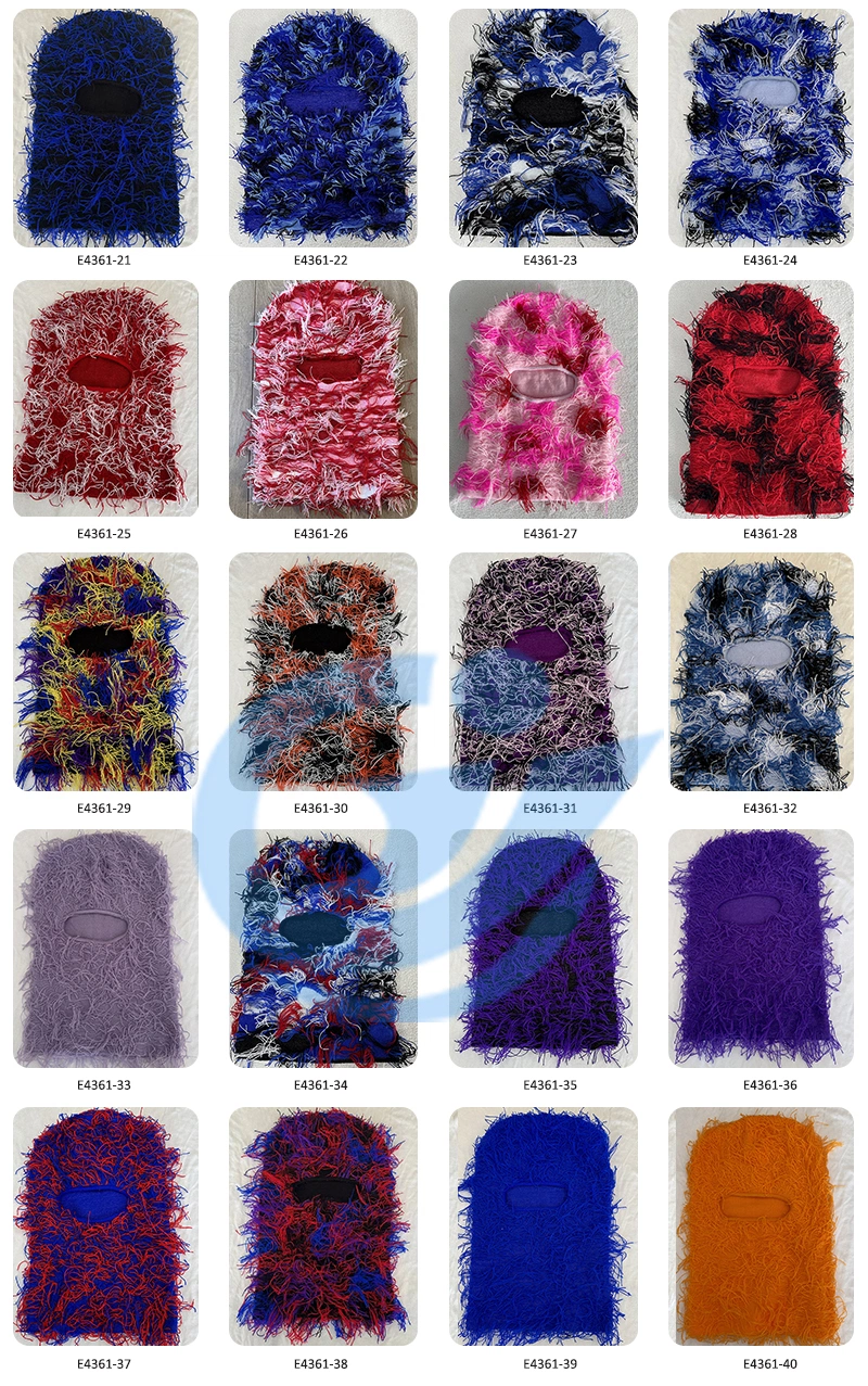 Wholesale Winter Warm Balaclava Hat Knitted Camouflage Hoodie Masked Warm Wool Balaclava Mask