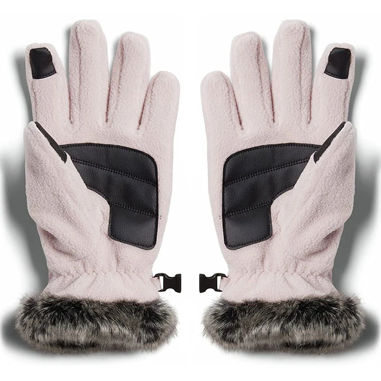 Leather Waterproof Windproof Personalized Running Sport White Gloves for Winter