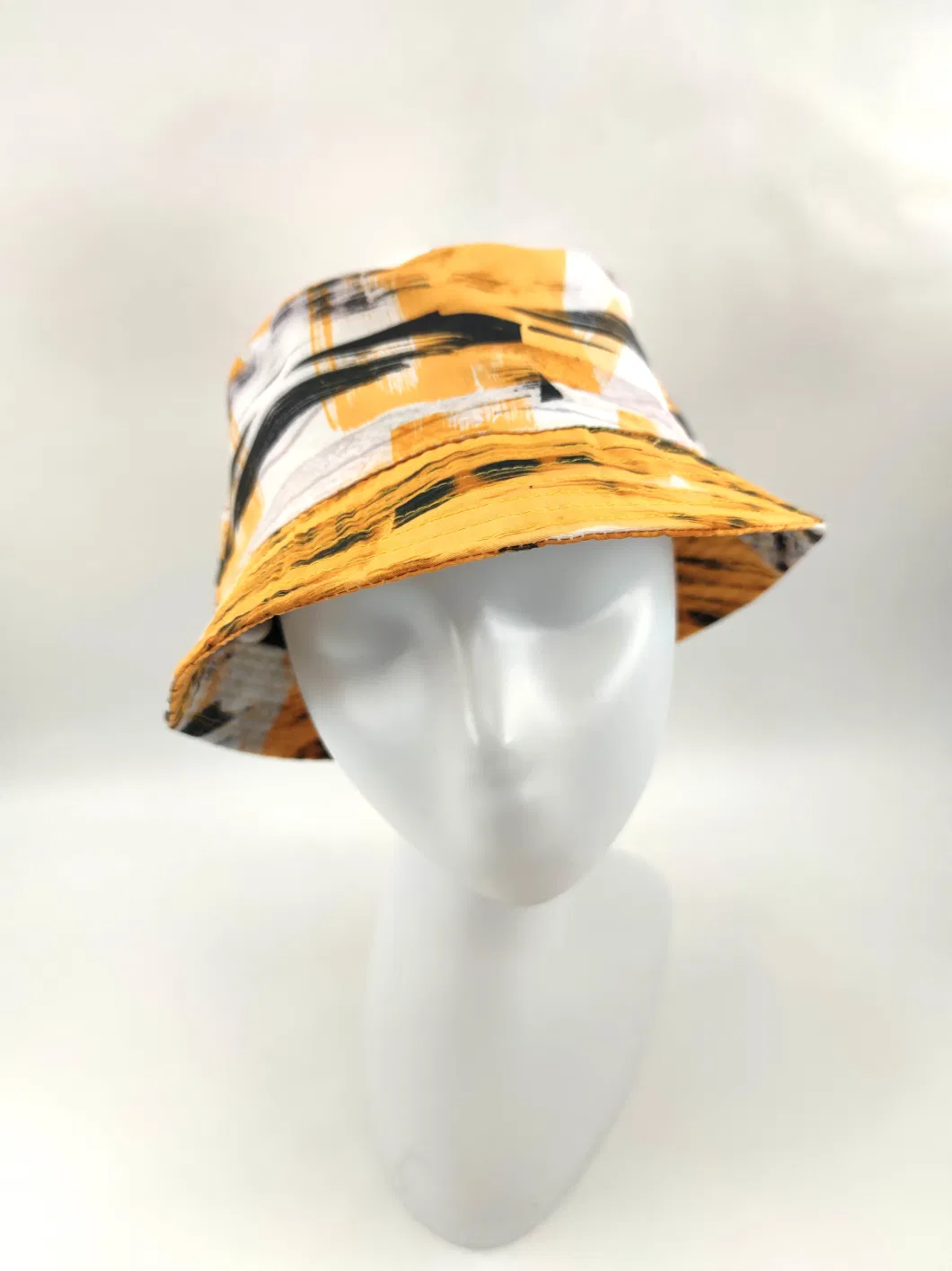 Polyester Sublimation Printed Bucket Hat, Reversible Style with Polyester Fabric Inner