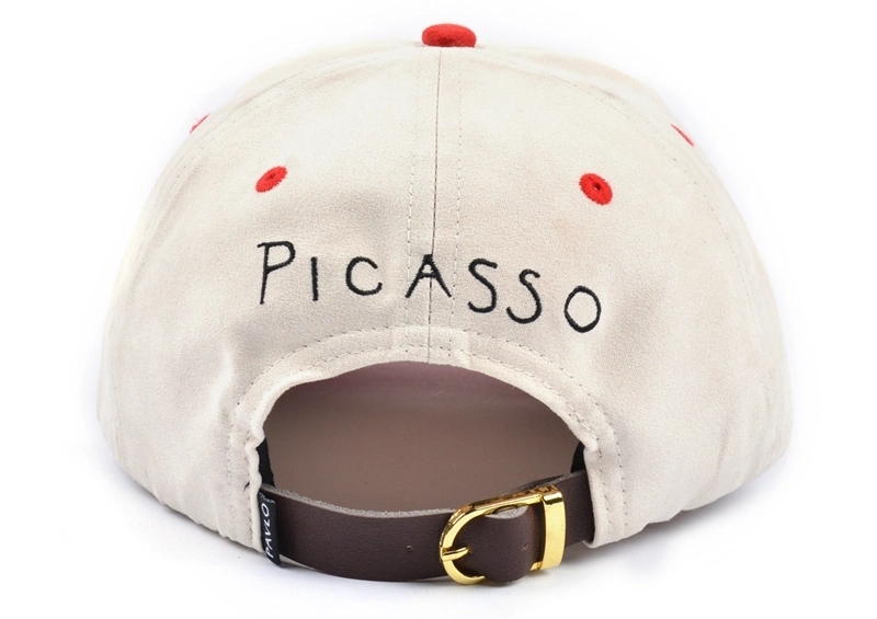 Suede Two Tone Leather Back Strap Hats Baseball Cap