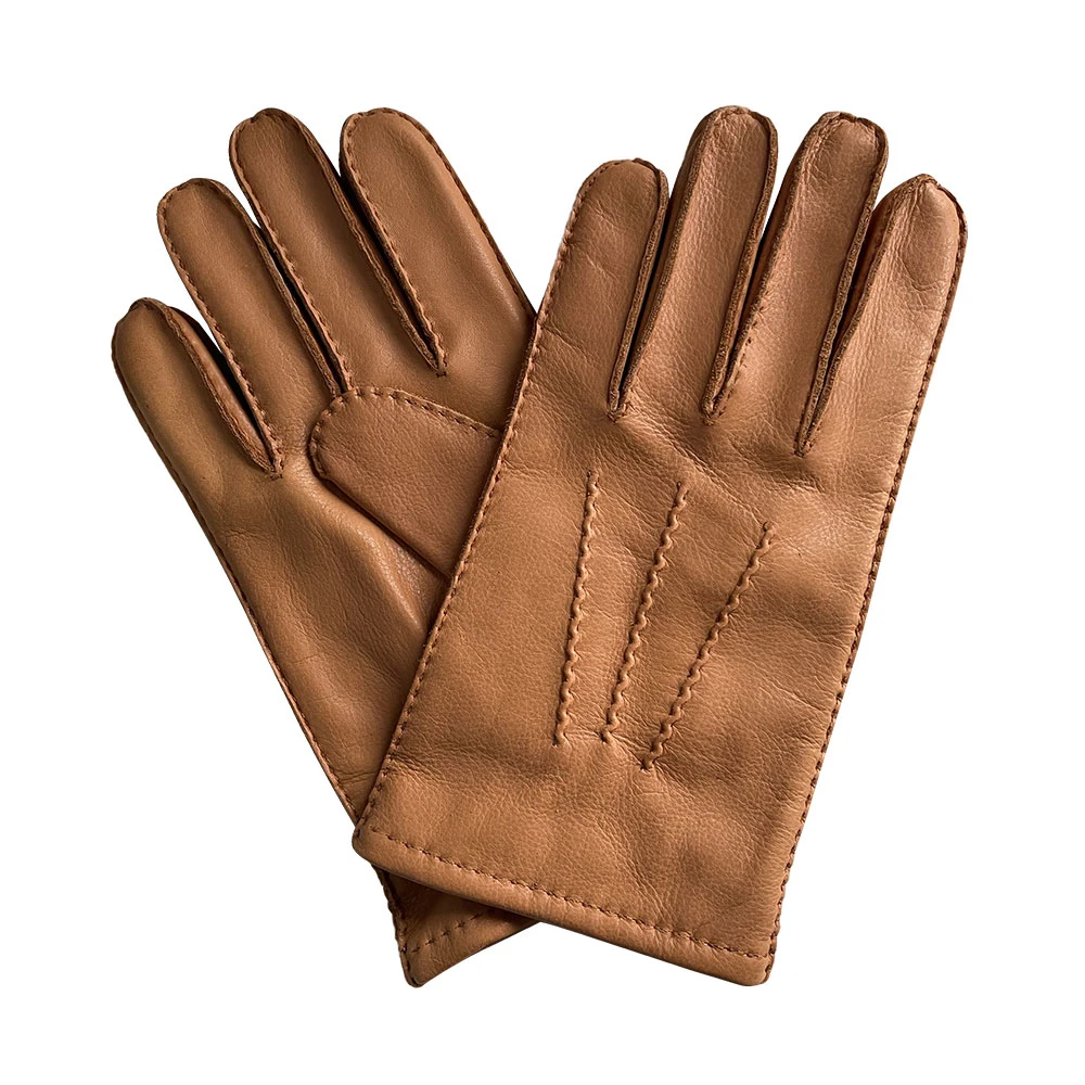 Men Genuine Leather Hand Craft Classic Gloves Sheepskin Gloves Winter Gloves