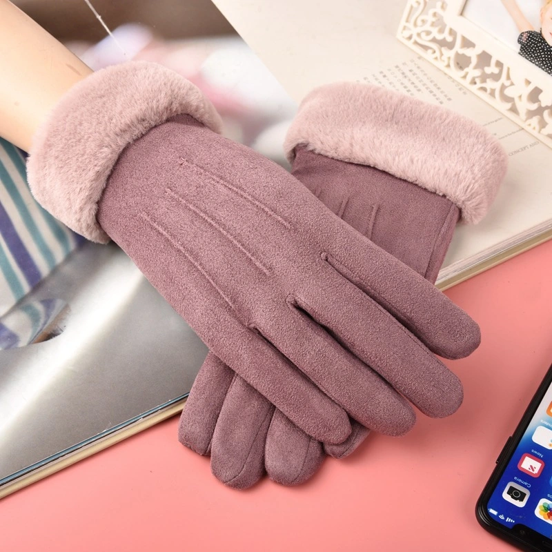 Winter Knit Gloves Touchscreen Warm Thermal Soft Lining Elastic Cuff Texting Anti-Slip for Women Men