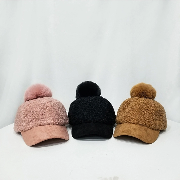 Winter Cap Sherpa Women Cap Winter Hats with Pompom