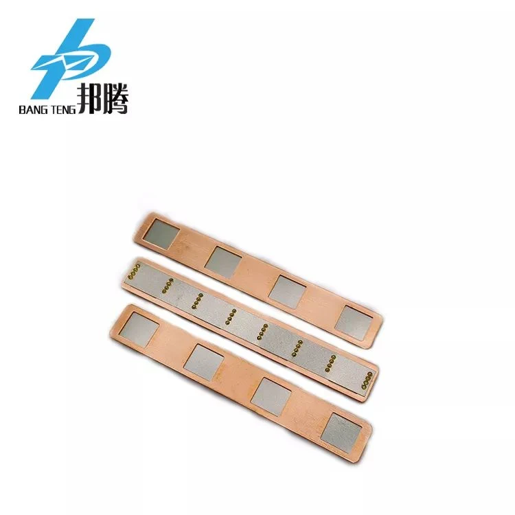 Custom 4p 18.5mm Spacing Tin Plated Copper Busbars 18650 Battery Connector Copper Plated Strip Copper Nickel Sheet for Lithium Battery