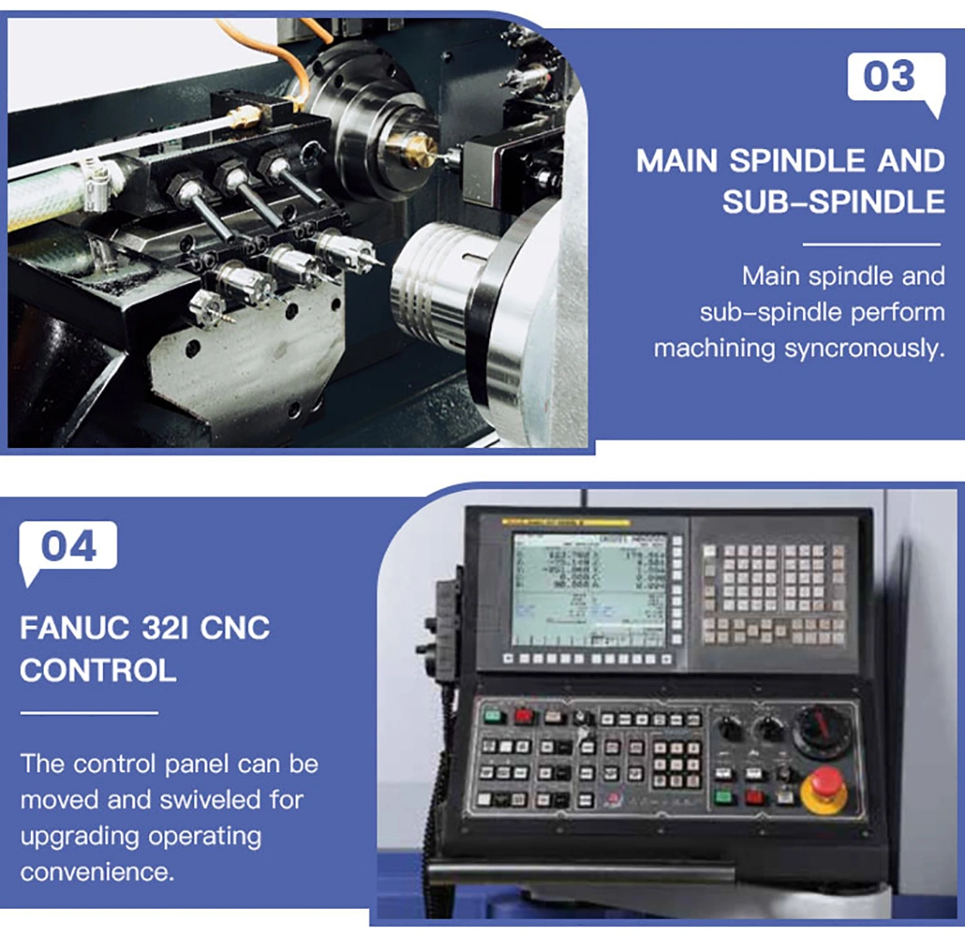 Light Duty High Speed 7 Axis CNC Swiss Automatic Lathe Machine for High-Precision Processing (JSL-20AB)