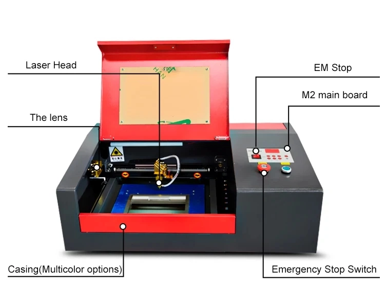 4060 6040 40W/50W CNC CO2 Portable Small Desktop Mini Laser Engraving Machine