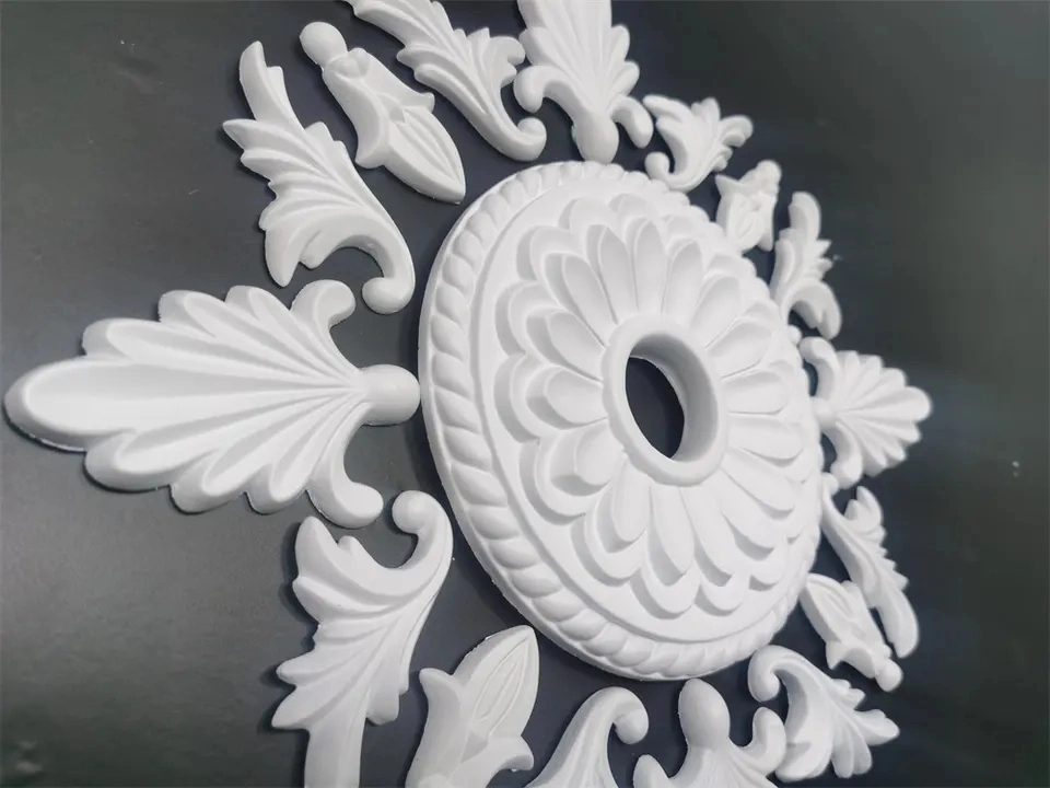 Modern Design Polyurethane Ceiling Veneer Accessories Safe and Eco-Friendly PU Decorative Molding