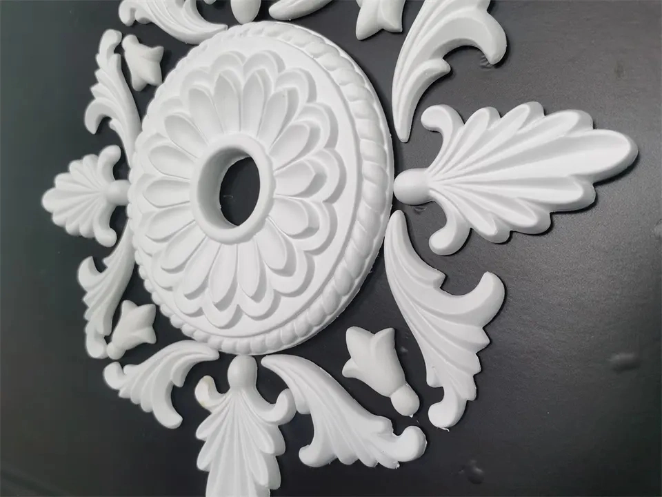 Modern Design Polyurethane Ceiling Veneer Accessories Safe and Eco-Friendly PU Decorative Molding