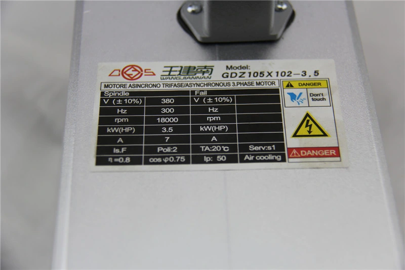 Electric Air Cooled Spindle Motor 3.5kw 18000rpm with Installing Flange for Wood Engraving CNC Router machine