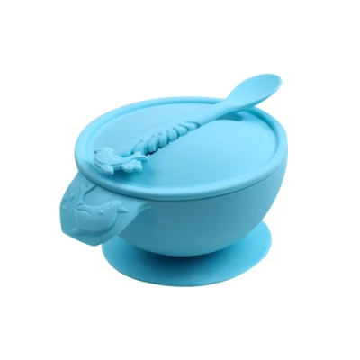  Cheap Dinner Plates Food Grade Silicone Tableware Anti Spill Bowl / Baby Food Bowl