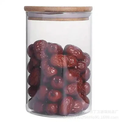  Glass Transparent Grain Tea Confectionery Food Storage Sealed Jar