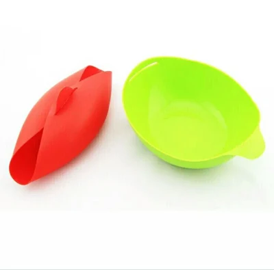  Silicone Steamer Microwave Vegetable Steamer Folding Bread Baking Pan Bowl Fish Poacher Home Kitchen Baking Tools