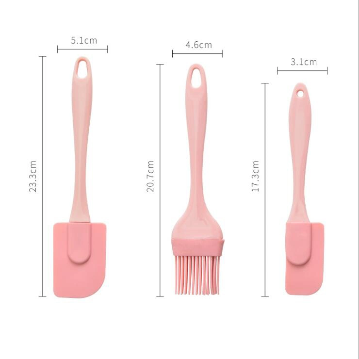 Hot Sale Bakeware Set 3 Pieces Silicone Oil Brush Spatula Set