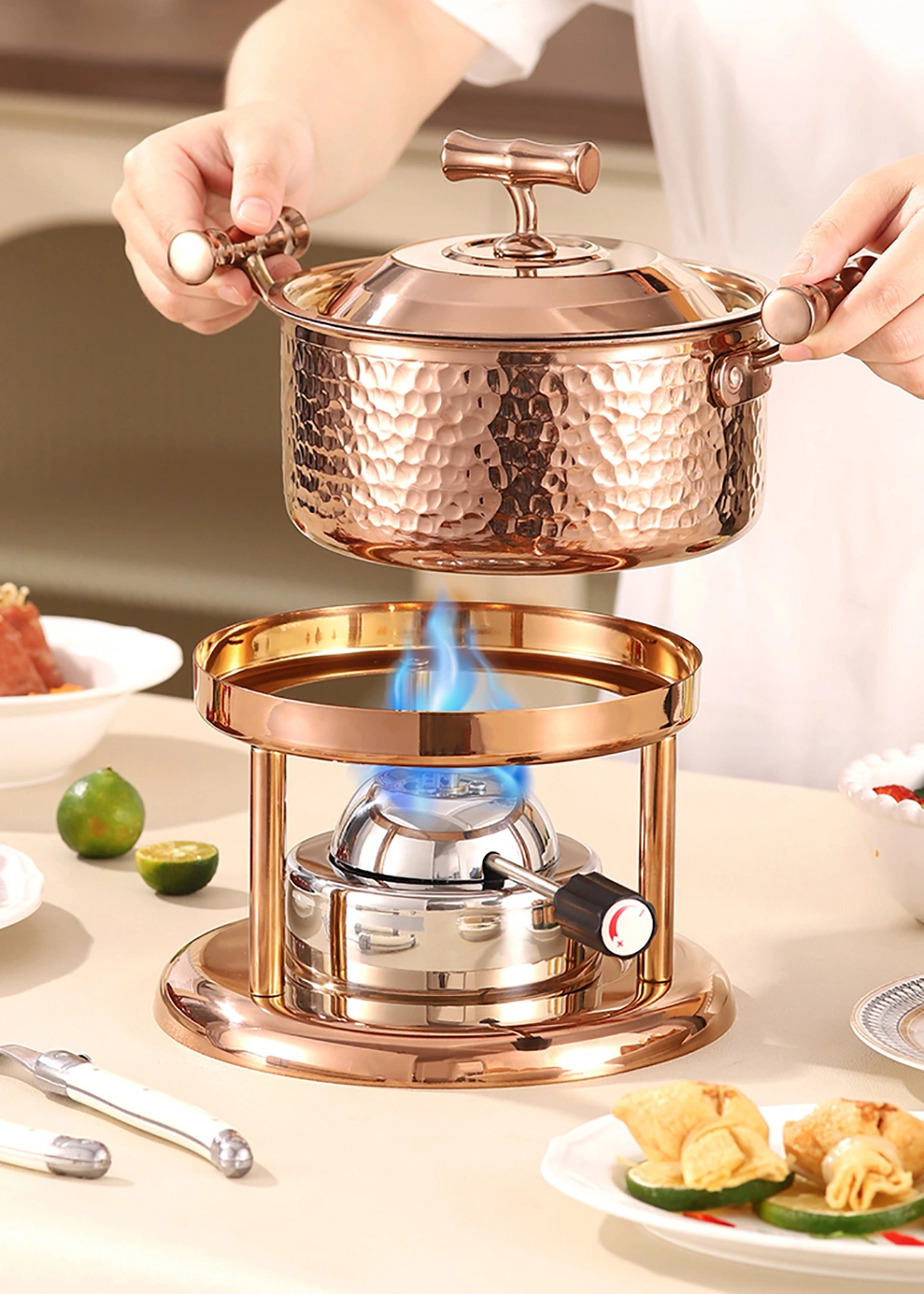 2024 New Stainless Steel Hot Pot Camping Pot Kitchen Appliance Cookware