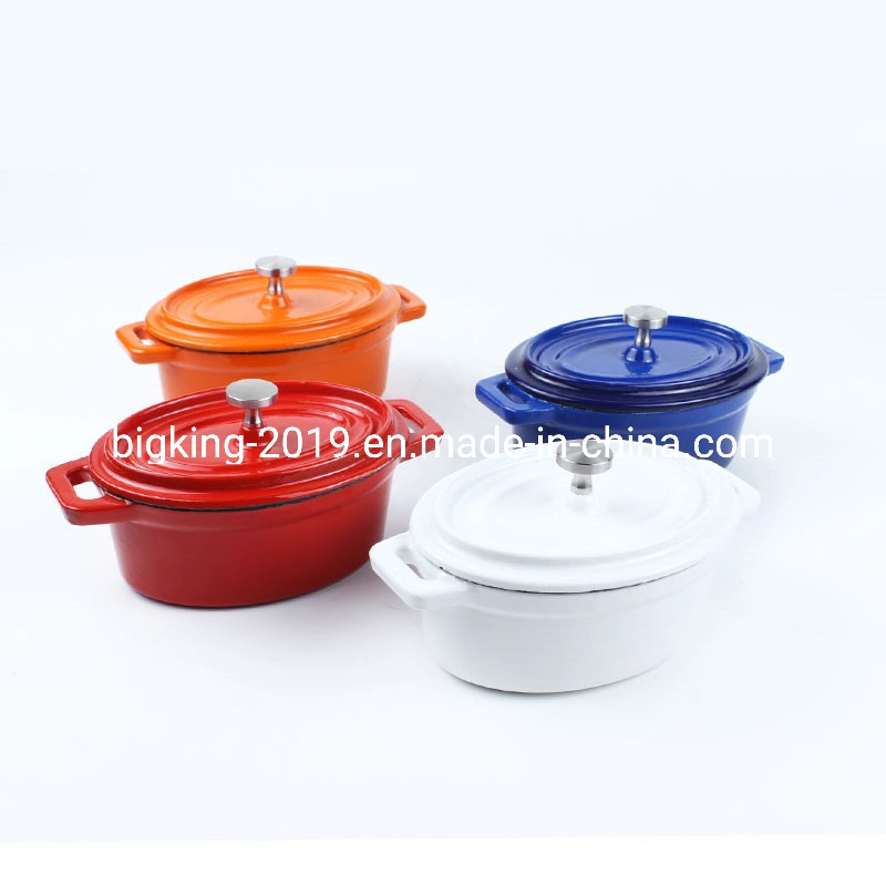 Cast Iron Cookware Oval Pot Mini Casserole