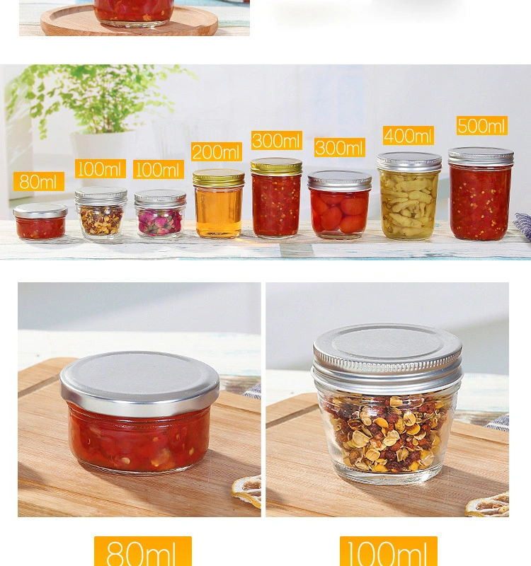 Creative Food Storage with Metal Lids Glass Jar