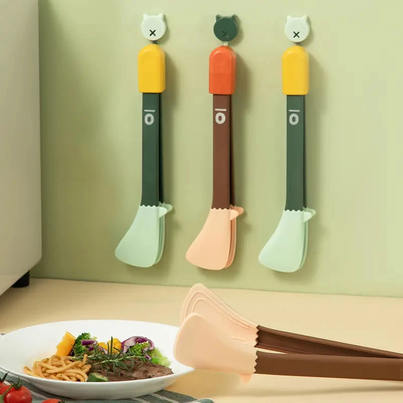 Heat Resistant Silicone Salad Tong Baking Utensils BBQ Clamp Food