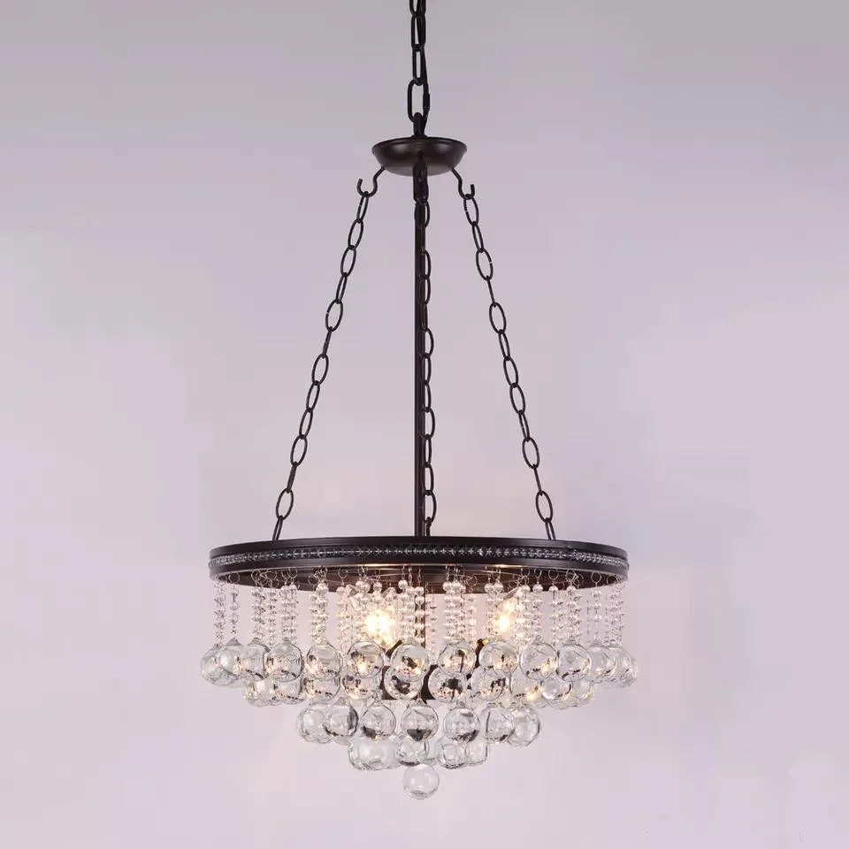 Modern Crystal Chandelier Dining Room Kitchen Island Indoor Luxury Pendant Light Chain Light Fixture