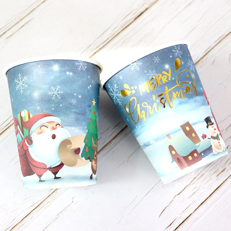 Disposable Tableware Paper Plate Paper Cup Party Supplies Dress up Dinner Plate Set Christmas Decoration Set