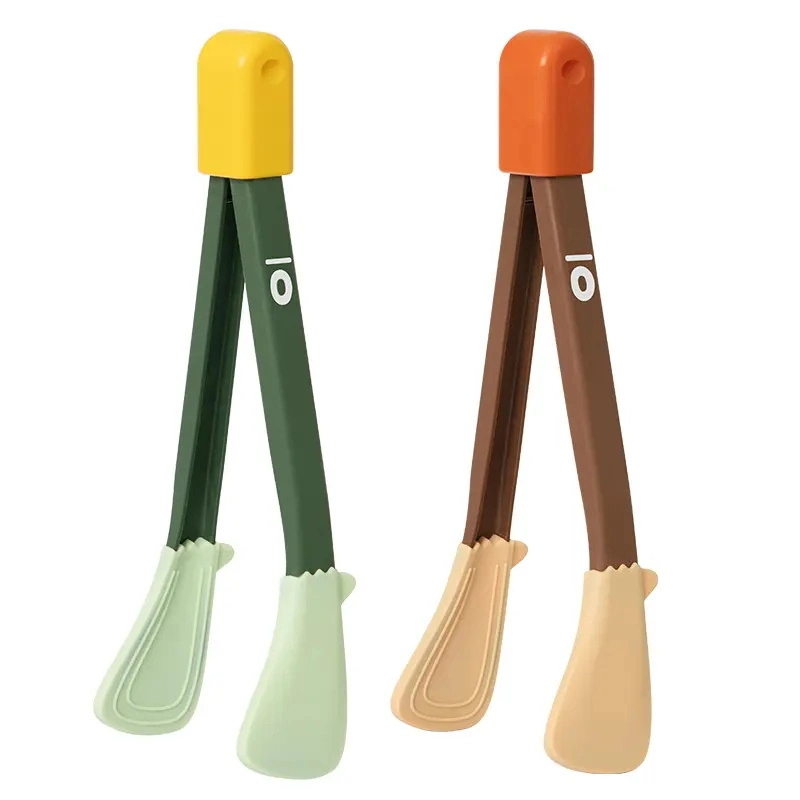 Heat Resistant Silicone Salad Tong Baking Utensils BBQ Clamp Food