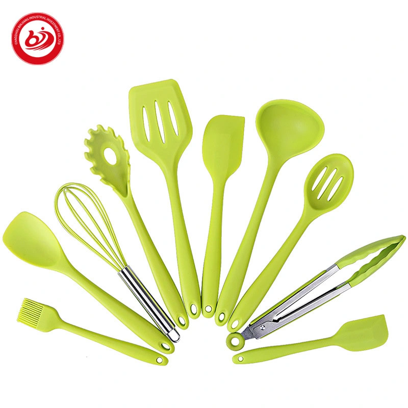 Food Grade Heat-Resistant Non-Stick Silicone Baking Cooking Tool Utensilios Accesorios 10PCS Kitchenware Set Utensil Set Cutlery